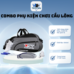 COMBO Phụ Kiện Chơi Cầu Lông, Túi Vợt Cầu Lông Đa Năng