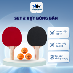 Set 2 Vợt Bóng Bàn Chống Trượt