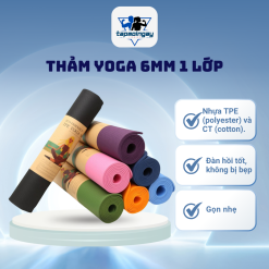 Thảm Yoga 6mm Dày Dặn, Chống Trượt, Phù Hợp Tập Luyện Tại Nhà