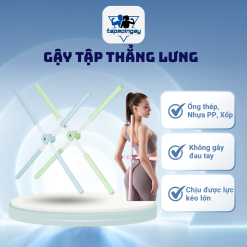 Gậy Tập Yoga Chống Gù, Mở Vai, Thẳng Lưng Hình Chữ Thập