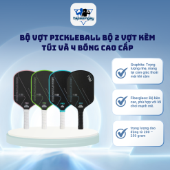 Bộ vợt pickleball bộ 2 vợt kèm túi và 4 bóng cao cấp